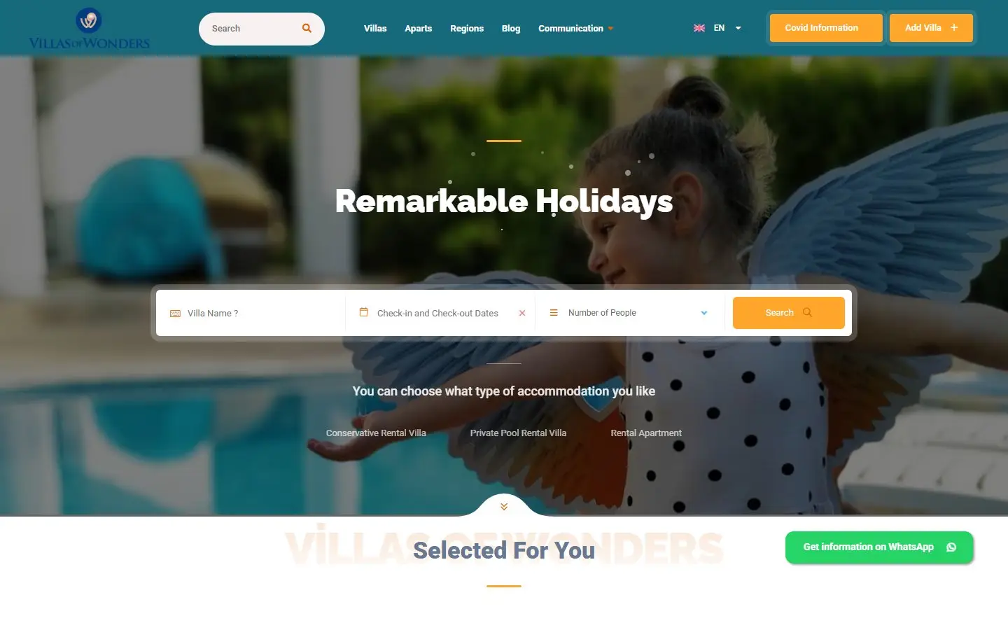 Villas of Wonders web sitesi