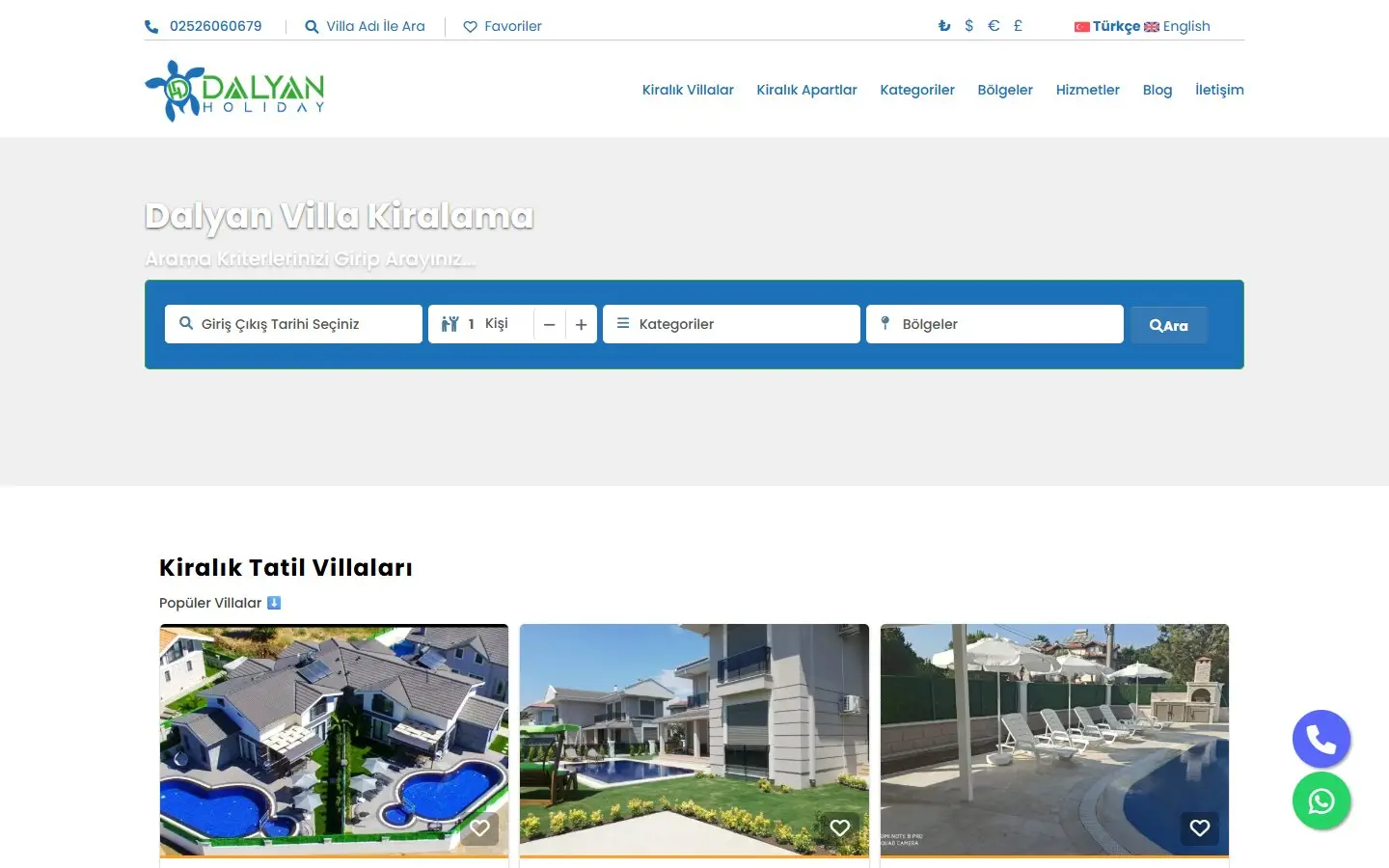 Dalyan Holiday website