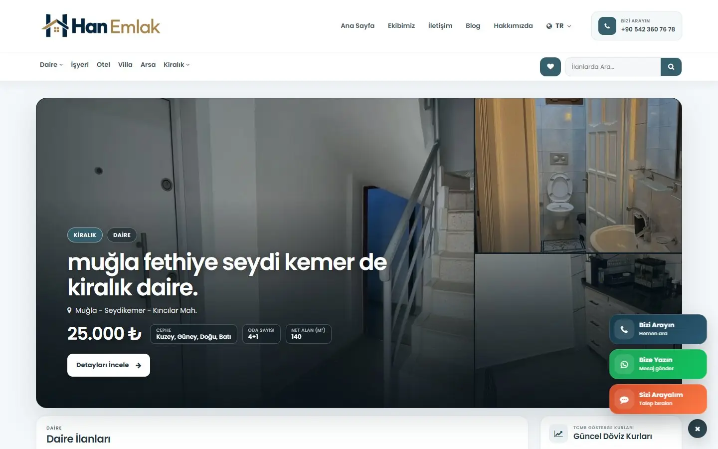 Han Emlak website