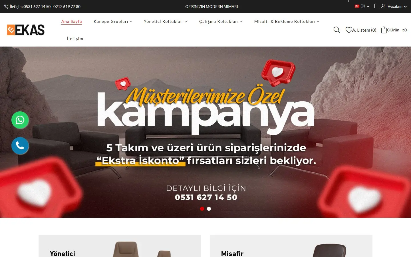 Ekas Ofis website