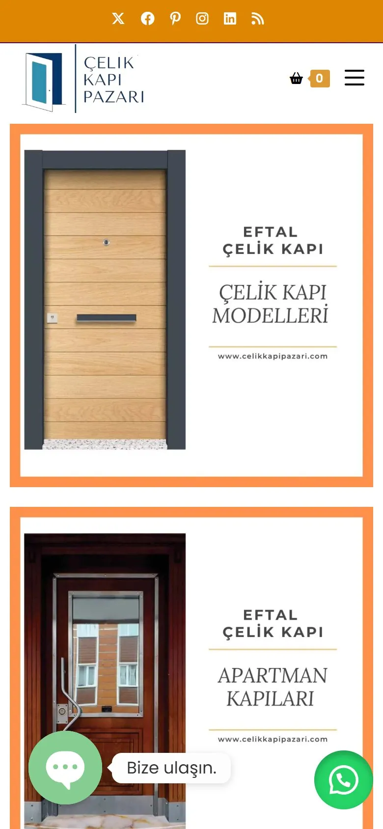 Çelik Kapı Pazarı mobile view