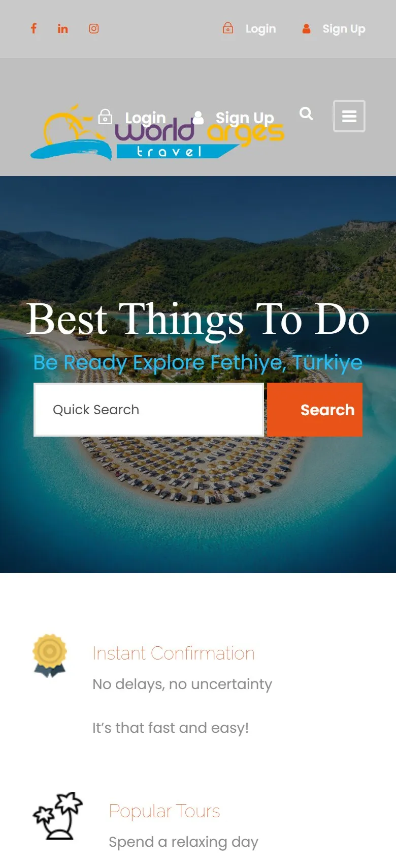World Arges Travel mobile view
