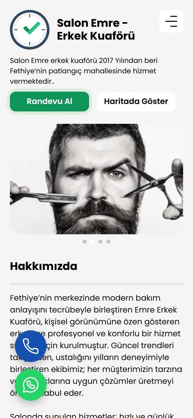 Salon Emre Erkek Kuaförü mobile view