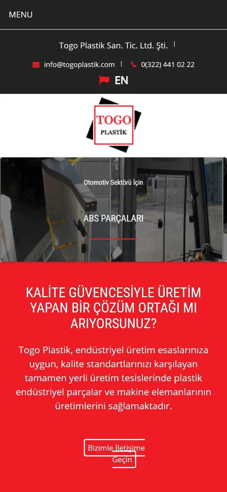 Togo Plastik mobile view