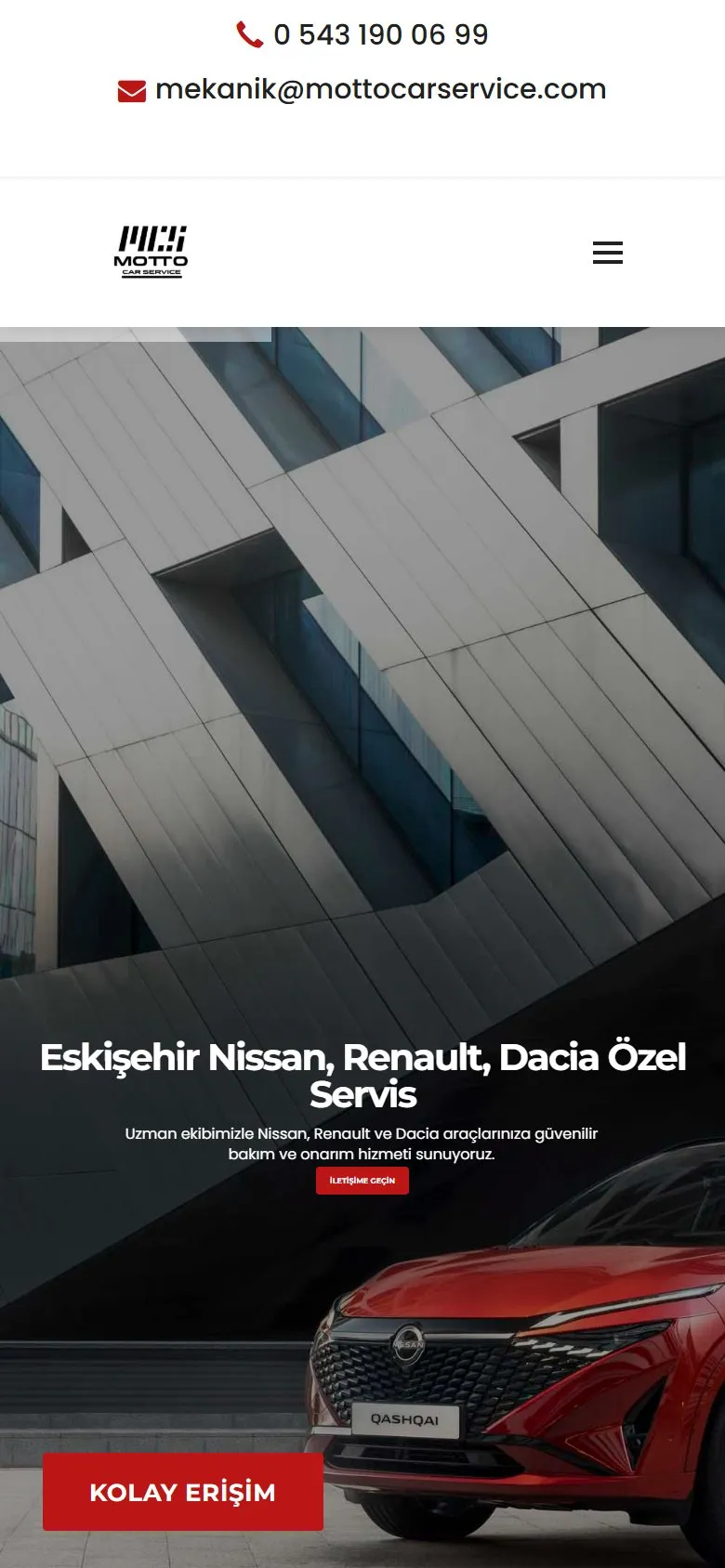 Motto Özel Servis mobile view