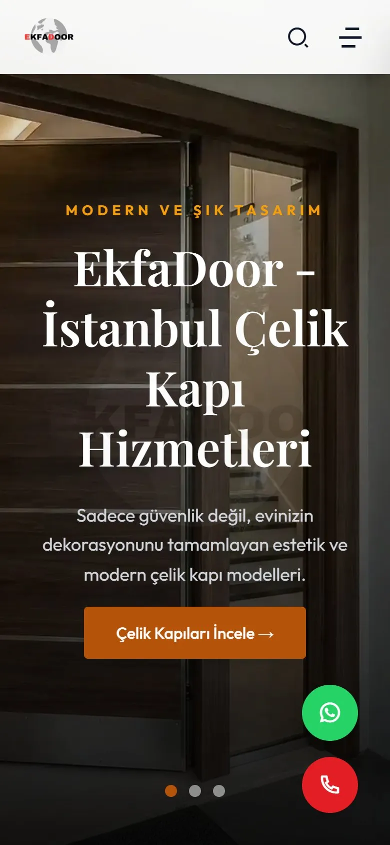 EkfaDoor mobile view