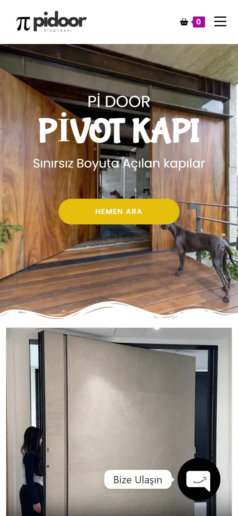 Pi Door Pivot Kapı Sistemleri mobil görünüm