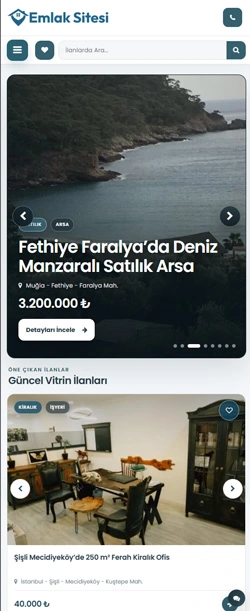 Mobil uyumlu emlak sitesi tasarımı