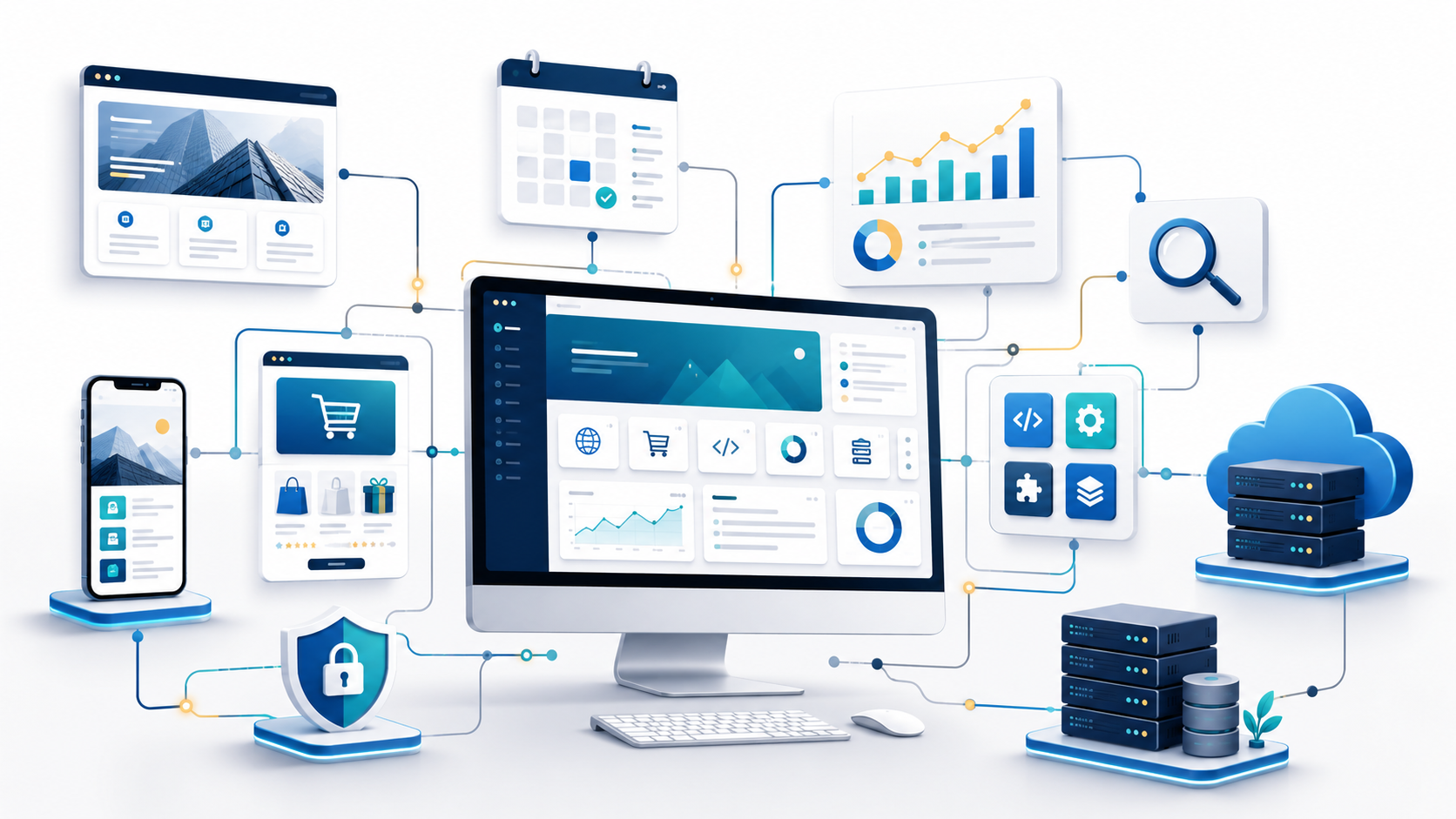 Custom Web and Software Services for Businesses Corporate websites e-commerce and custom software solutions