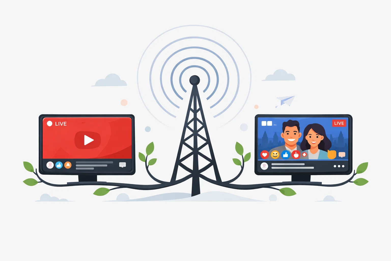 YouTube ve Facebook Live Entegrasyonu Nedir? Radyo Yayınını Görsel Platformlara Taşımak