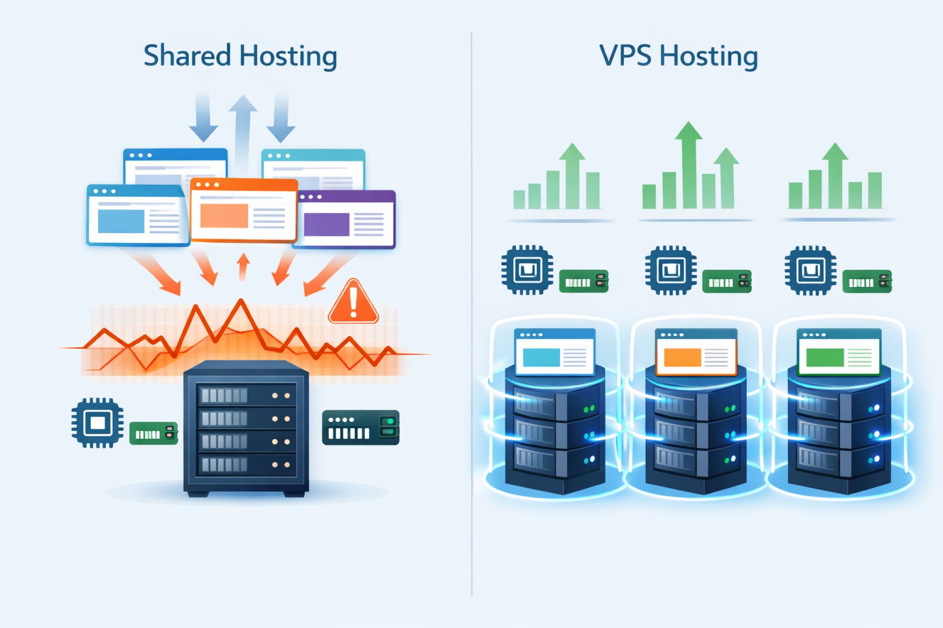 VPS Nedir? Paylaşımlı Hosting ile Arasındaki Farklar ve Ne Zaman Geçiş Yapılmalı?